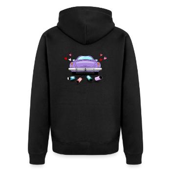 Mariage Voiture Purple Mariage - Veste à capuche bio Premium Unisexe - noir - Dos - Nico (187cm)