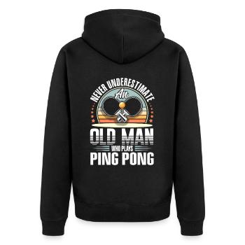 Ping-pong - Veste à capuche bio Premium Unisexe - noir - Dos - Nico (187cm)