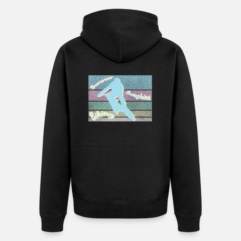 Summer Sunshine Biking - Unisex Premium Bio Zip Hoodie - Schwarz