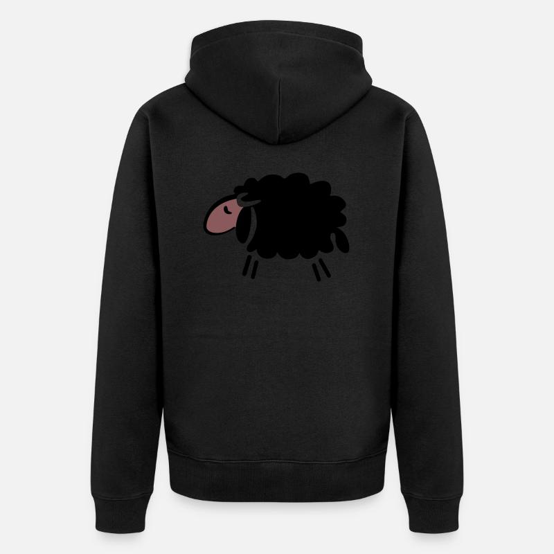 Schwarzes Schaf - Unisex Premium Bio Zip Hoodie - Schwarz