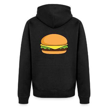 burger - Veste à capuche bio Premium Unisexe - noir - Dos - Nico (187cm)