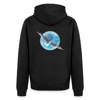 Holidays Travel Leisure - Unisex Premium Organic Zip Hoodie - black - Back - Nico (187cm)
