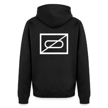 Panzeraufklärer Taktisches Zeichen Bundeswehr - Unisex Premium Bio Zip Hoodie - Schwarz - Hinten - Nico (187cm)