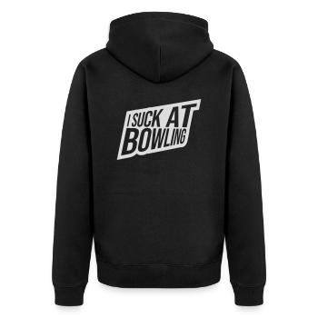 Je suis nul au bowling - Veste à capuche bio Premium Unisexe - noir - Dos - Nico (187cm)