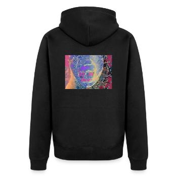 Art numérique « mange ma langue » TTT - Veste à capuche bio Premium Unisexe - noir - Dos - Nico (187cm)