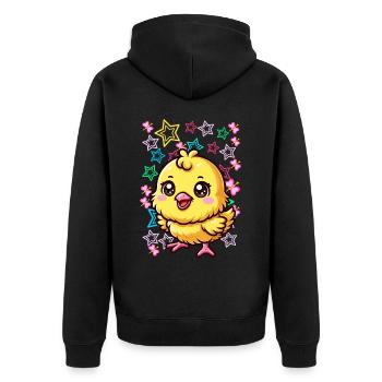 années 80 90s Chick Kids Enfant - Veste à capuche bio Premium Unisexe - noir - Dos - Nico (187cm)