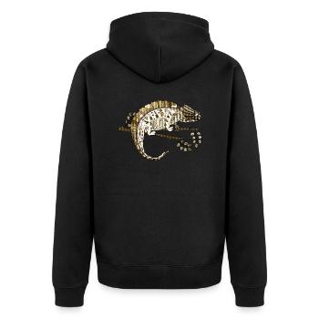 Caméléon - Veste à capuche bio Premium Unisexe - noir - Dos - Nico (187cm)