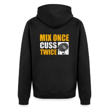 Concrete Finisher Concrete Mixer Construction - Unisex Premium Organic Zip Hoodie - black - Back - Nico (187cm)