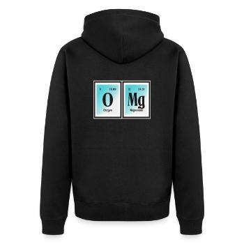 | OMG Tableau périodique des éléments - Veste à capuche bio Premium Unisexe - noir - Dos - Nico (187cm)