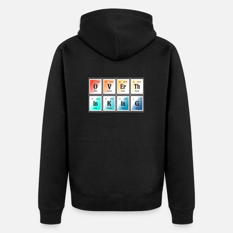 | exagérée Tableau périodique des éléments - Veste à capuche bio Premium Unisexe - noir