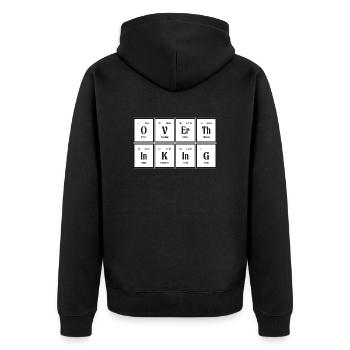 Overthingking | Periodic Table of Elements - Unisex Premium Organic Zip Hoodie - black - Back - Nico (187cm)