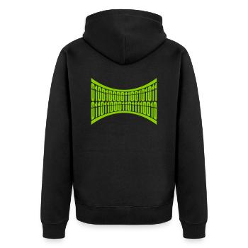 Binary Code Program Language - Unisex Premium Organic Zip Hoodie - black - Back - Nico (187cm)