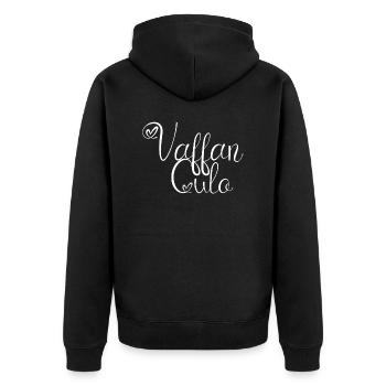 Vaffan Blanc1 - Veste à capuche bio Premium Unisexe - noir - Dos - Nico (187cm)
