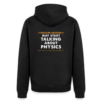 Niedliche Physik Kunst für Männer Frauen Physik Lehrer - Unisex Premium Bio Zip Hoodie - Schwarz - Hinten - Nico (187cm)