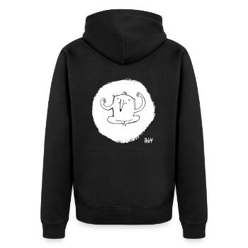Ommmm noir - Veste à capuche bio Premium Unisexe - noir - Dos - Nico (187cm)