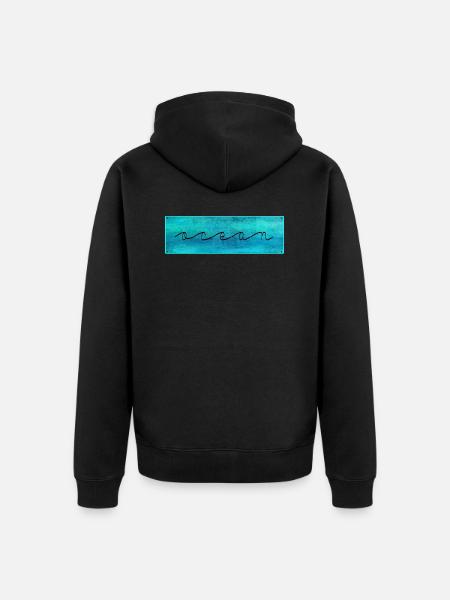 Ocean - Unisex Premium Bio Zip Hoodie - Schwarz