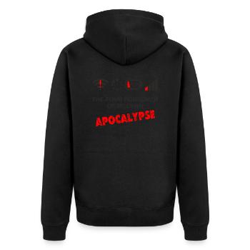 Vier Reiter der Modernen Apokalypse Gaming Nerd - Unisex Premium Bio Zip Hoodie - Schwarz - Hinten - Nico (187cm)