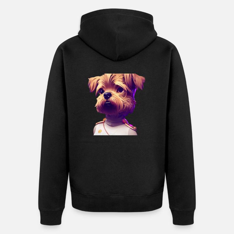 Border Terrier Chien - Border Terrier - Veste à capuche bio Premium Unisexe - noir