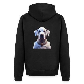 Dogo Argentino Chien - Dogo Argentino - Veste à capuche bio Premium Unisexe - noir - Dos - Nico (187cm)