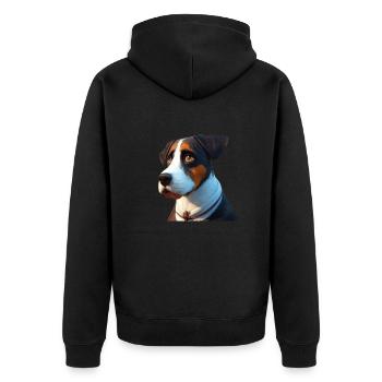 Entlebucher Bouvier - Veste à capuche bio Premium Unisexe - noir - Dos - Nico (187cm)