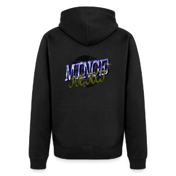 gift dinosaur fan gift idea animal dinosaur moon - Unisex Premium Bio Zip Hoodie - Schwarz - Hinten - Nico (187cm)