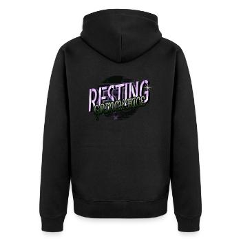 Bodybuilder Christmas Birthday Present Idea - Unisex Premium Organic Zip Hoodie - black - Back - Nico (187cm)