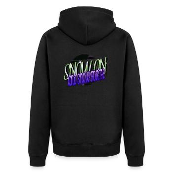 christmas christmas tree bodybuilding awkward joke - Unisex Premium Bio Zip Hoodie - Schwarz - Hinten - Nico (187cm)