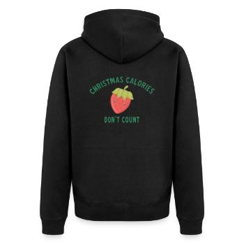 Christmas calories don't count - Veste à capuche bio Premium Unisexe - noir - Dos - Nico (187cm)