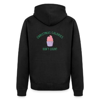 Christmas calories don't count - Veste à capuche bio Premium Unisexe - noir - Dos - Nico (187cm)