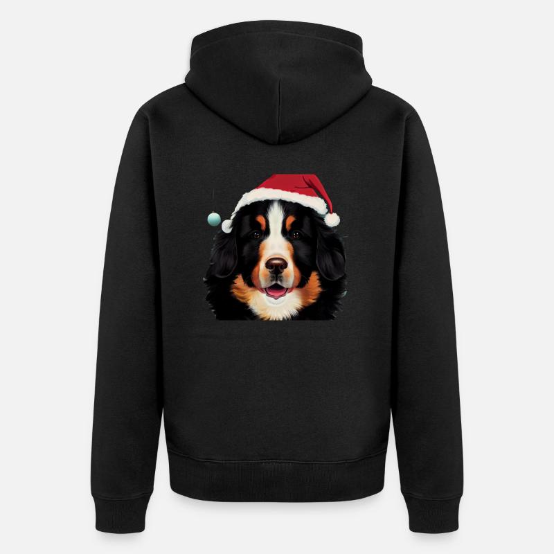 Noël du Bouvier Bernois - Veste à capuche bio Premium Unisexe - noir