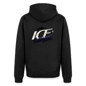 happy animal rights awareness fun quote - Unisex Premium Organic Zip Hoodie - black - Back - Nico (187cm)