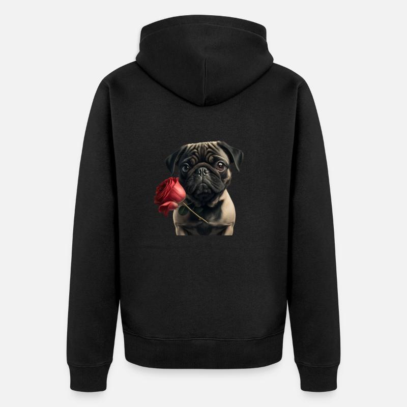 Carlin Saint-Valentin - Veste à capuche bio Premium Unisexe - noir