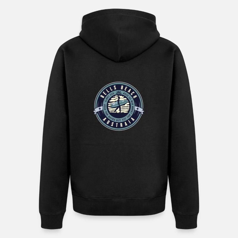 Bells Beach Australie Surf Citation - Veste à capuche bio Premium Unisexe - noir
