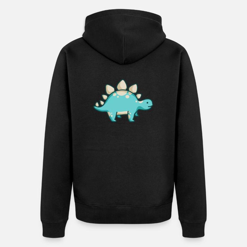 hugadino stégosaure, dino, mignon dinosaure - Veste à capuche bio Premium Unisexe - noir
