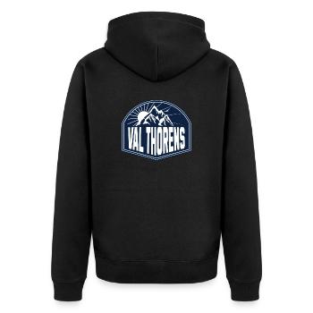 Val Thorens France Vintage Snowboard - Veste à capuche bio Premium Unisexe - noir - Dos - Nico (187cm)