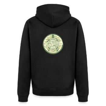 Gold Coast Australia Turtle - Unisex Premium Organic Zip Hoodie - black - Back - Nico (187cm)