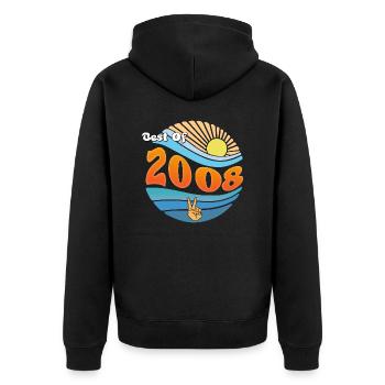 Best of 2008 – 17 Years of Unforgettable Moments - Unisex Premium Organic Zip Hoodie - black - Back - Nico (187cm)