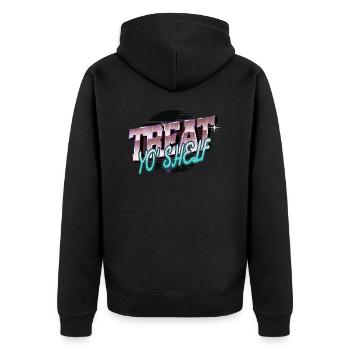 comptable féminin cadeau geek meilleures citations - Veste à capuche bio Premium Unisexe - noir - Dos - Nico (187cm)