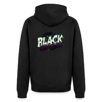 Télescope de physique de la Terre blagues cool idée actuelle - Veste à capuche bio Premium Unisexe - noir - Dos - Nico (187cm)