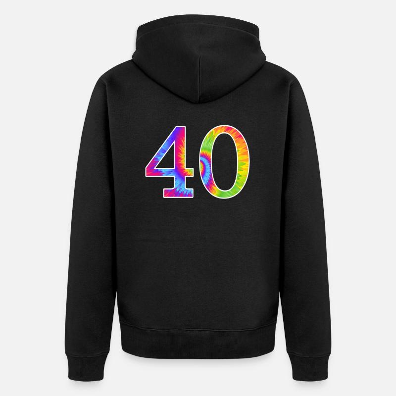 40 quarante - Veste à capuche bio Premium Unisexe - noir