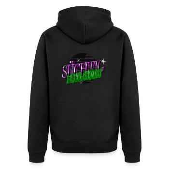 lustig bachhund lieben lieblingshund geschenkidee - Unisex Premium Bio Zip Hoodie - Schwarz - Hinten - Nico (187cm)