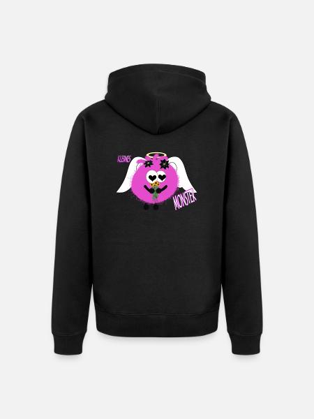 kleines Monster - Unisex Premium Bio Zip Hoodie - Schwarz