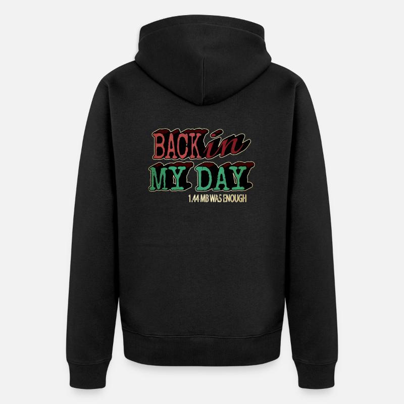 Computer Bday Fullstack Developer Programming - Unisex Premium Organic Zip Hoodie - black