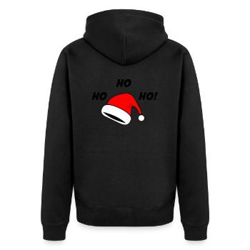 Chapeau de Noël ho ho ho - Veste à capuche bio Premium Unisexe - noir - Dos - Nico (187cm)
