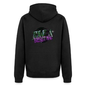 fairy tail bedroom christmas dino bike moon joke - Unisex Premium Bio Zip Hoodie - Schwarz - Hinten - Nico (187cm)