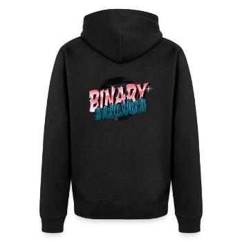 présenter cool design humour pansexuel heureux - Veste à capuche bio Premium Unisexe - noir - Dos - Nico (187cm)
