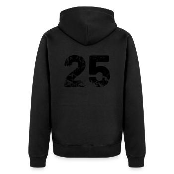 25 - Veste à capuche bio Premium Unisexe - noir - Dos - Nico (187cm)