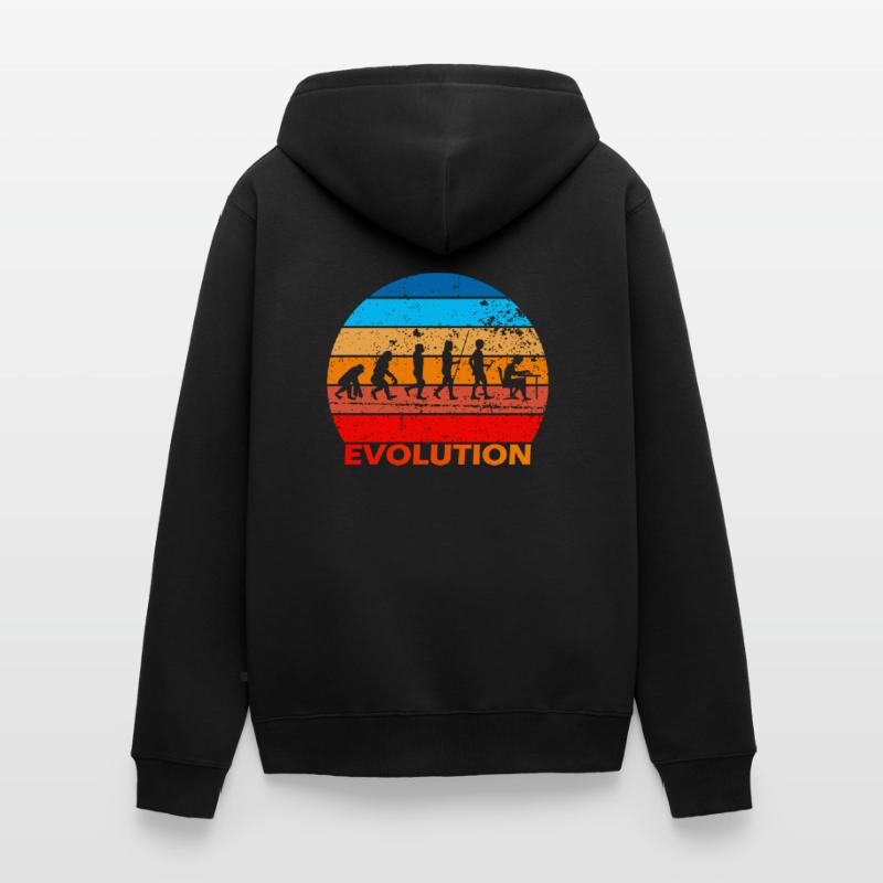 Evolution of IT EDP Computer Science Computer Nerds Unisex Premium Organic Zip Hoodie