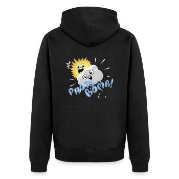 Funny Comic Photo Bomb - Fotobombe - Unisex Premium Bio Zip Hoodie - Schwarz - Hinten - Nico (187cm)