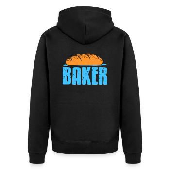 Superbe rétro BAKER Designs Baking Lovers T-Shirt - Veste à capuche bio Premium Unisexe - noir - Dos - Nico (187cm)